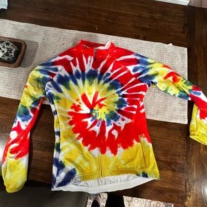 Womens large brand new Cool Max Biking jacket. Tye Dye.